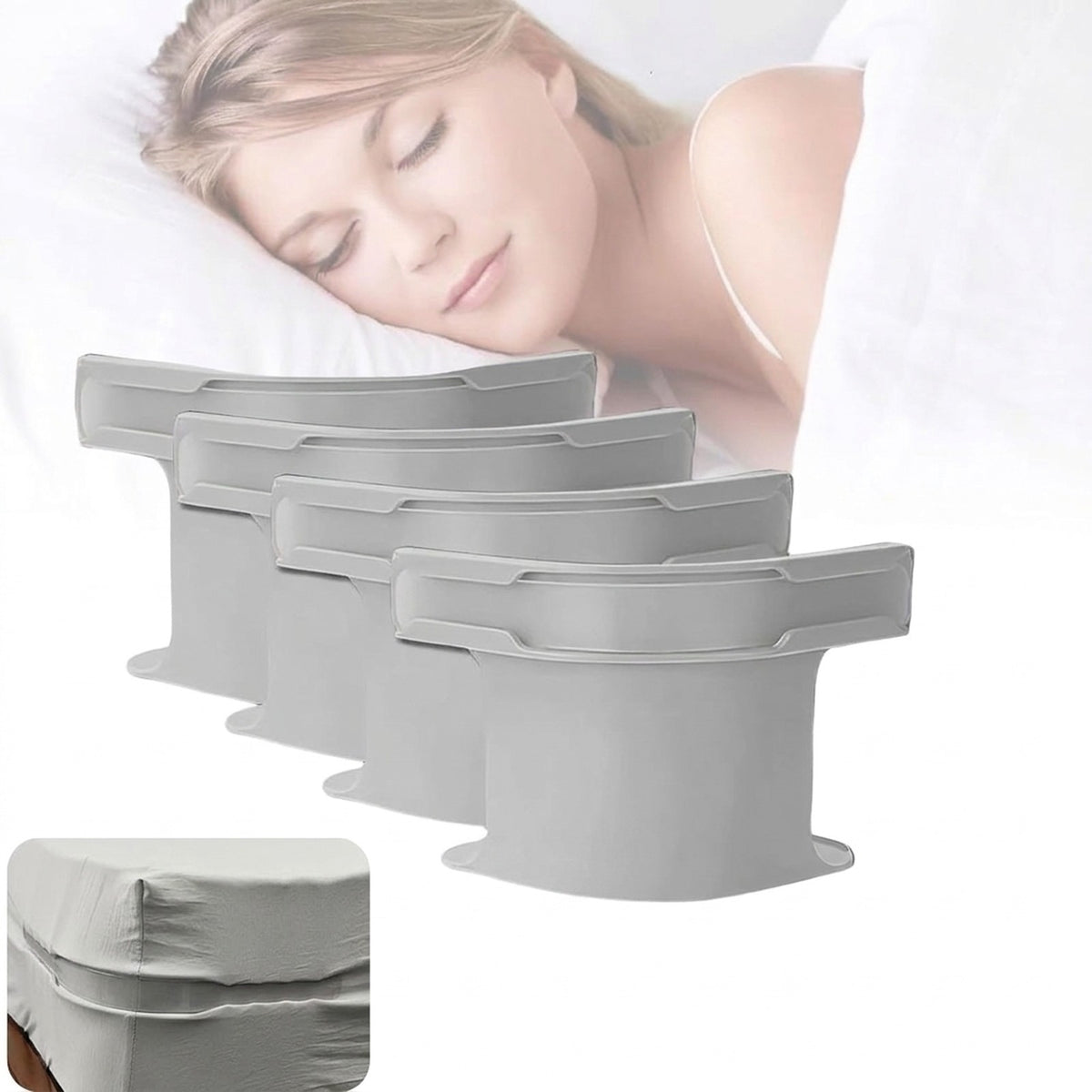 Set 4 Suporturi de Colț pentru Cearșaf – Cearșaful Stă Întins Toată Noaptea