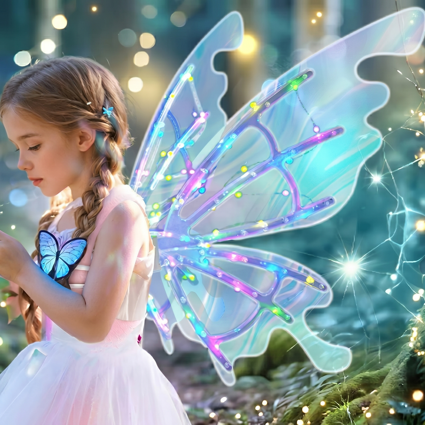 Aripi de Fluture cu LED-uri Colorate pentru Copii