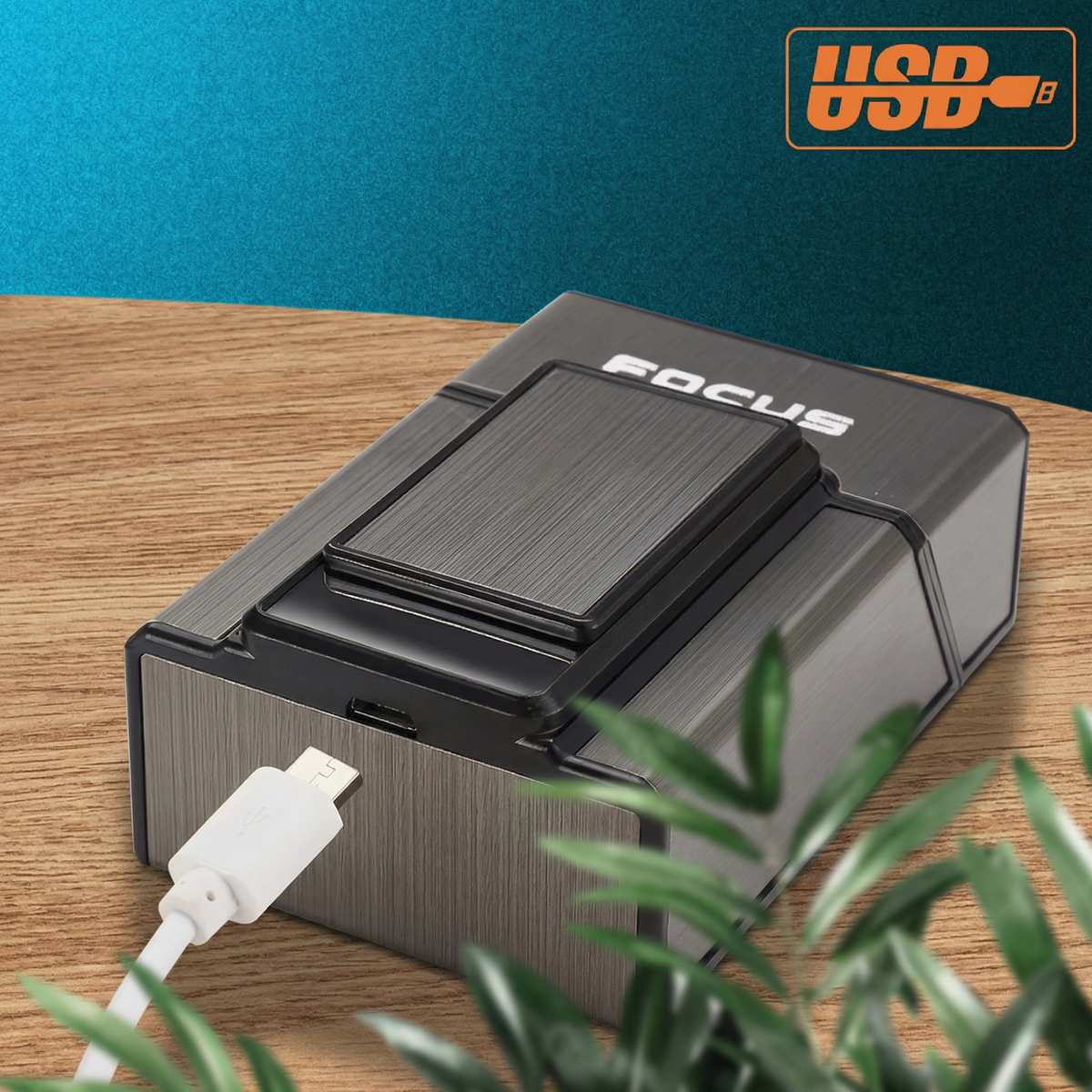 Brichetă USB Reîncărcabilă 2 în 1 și Casetă pentru Țigări