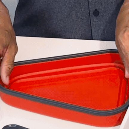 Caserolă Pliabilă pentru Pizza - cu 5 Tăvi Incluse