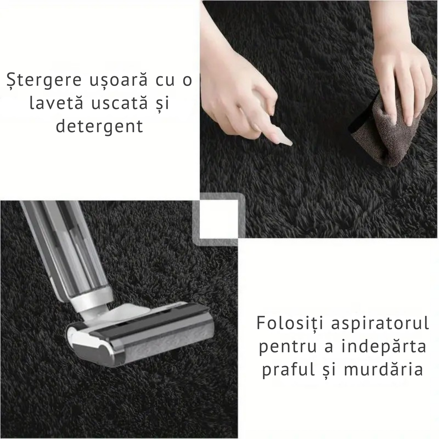 Covor Pufos Premium, Gri Închis 200x280cm