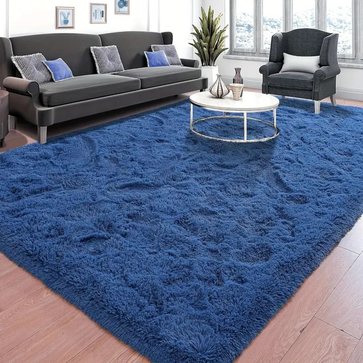 Covor Pufos Premium, Albastru 200x280cm