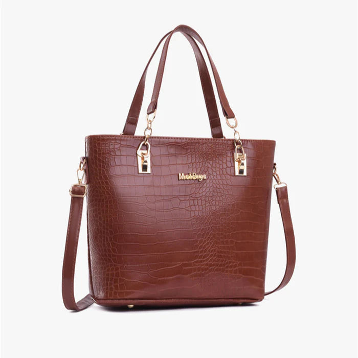 Set 6 Genti Vintage din Piele Ecologică Rosu