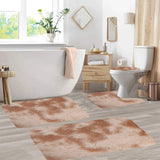 Set 4 Covorașe de Baie Antiderapante, material pufos, Crem – Ofertele Zilei