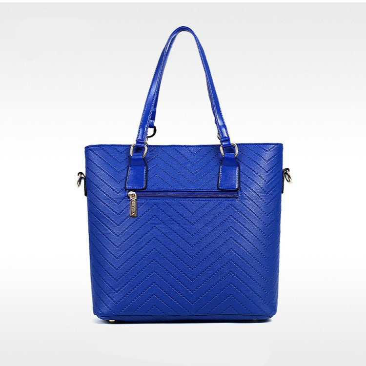 Set 6 Genti din Piele Ecologica, Model Chevron, Magenta