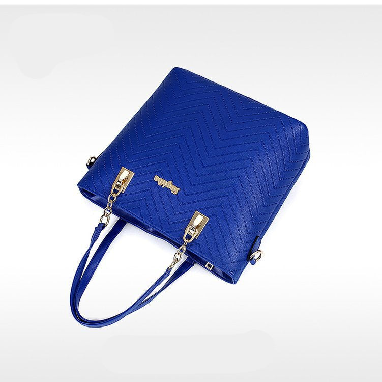 Set 6 Genti din Piele Ecologica, Model Chevron, Magenta