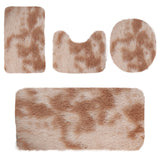 Set 4 Covorașe de Baie Antiderapante, material pufos, Crem – Ofertele Zilei