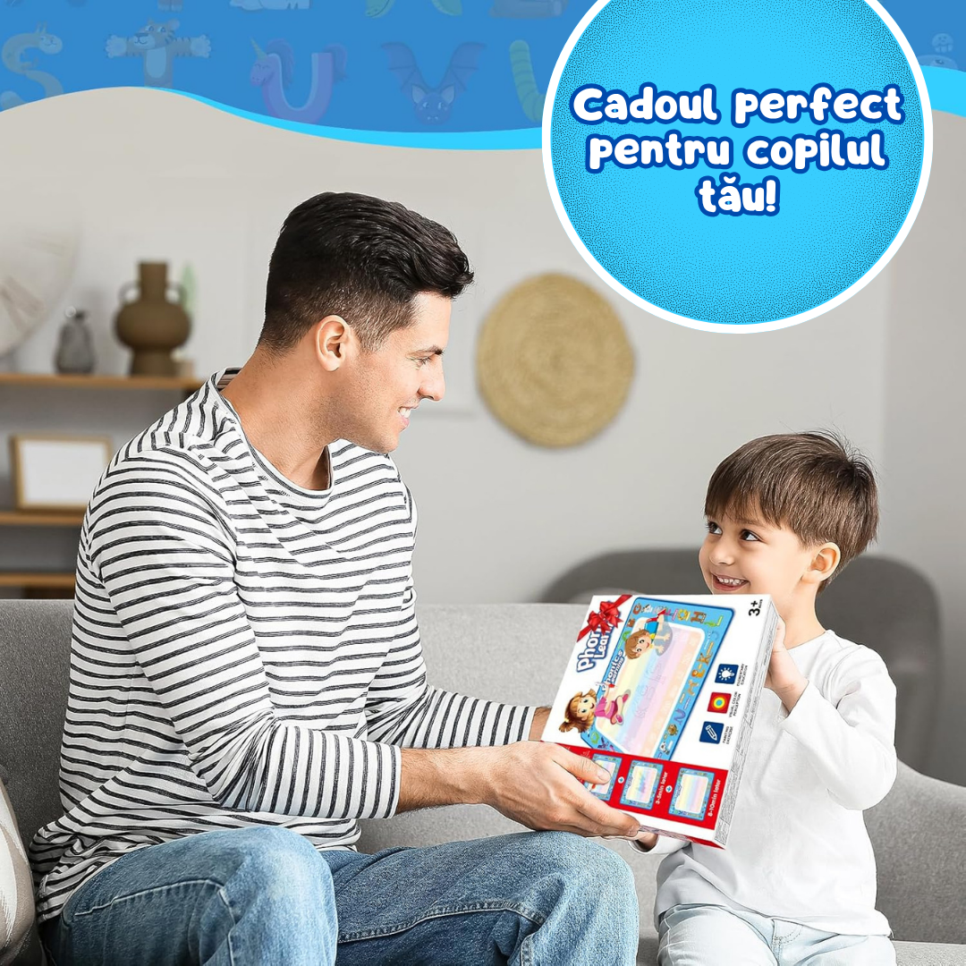 Covoraș Magic™ – Set pentru Desen Fără Murdărie cu Apă + 7 Markere Cadou