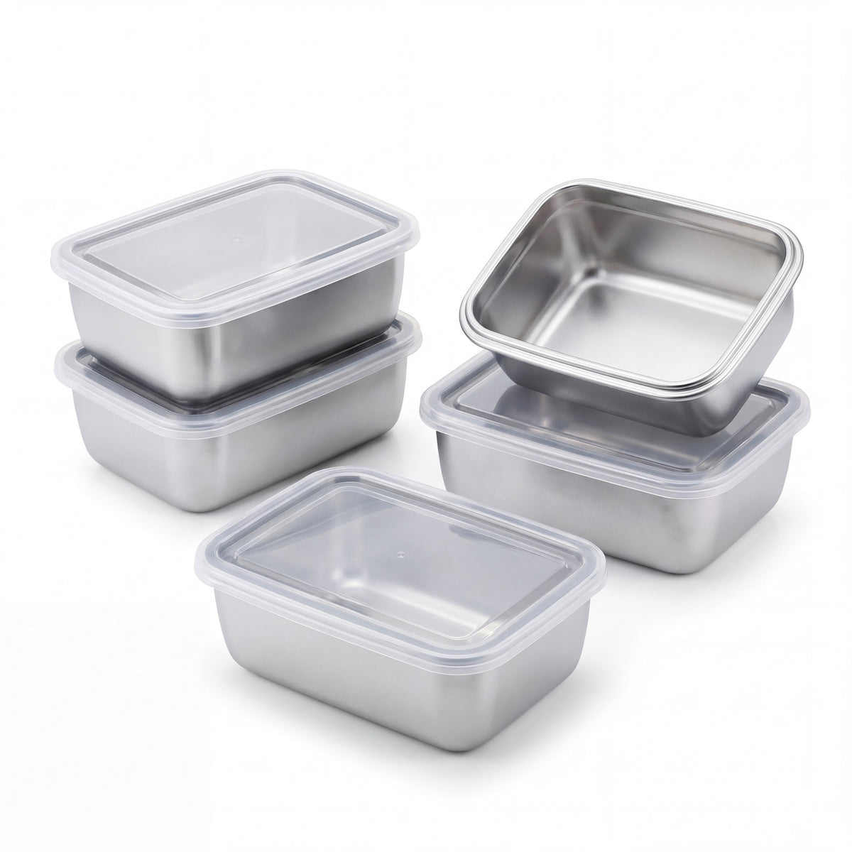 Set 6 Caserole din Inox 13.5x10.5 cm