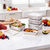 Set 6 Caserole din Inox 13.5x10.5 cm