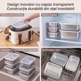 Set 6 Caserole din Inox 13.5x10.5 cm