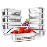 Set 6 Caserole din Inox 13.5x10.5 cm