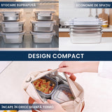 Set 6 Caserole din Inox 13.5x10.5 cm