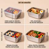Set 6 Caserole din Inox 13.5x10.5 cm
