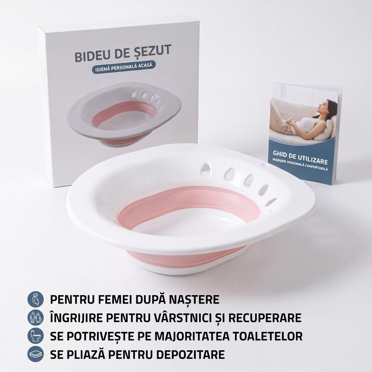 Toaletă Femei pentru Igienă și Asistență pentru Vârstnici