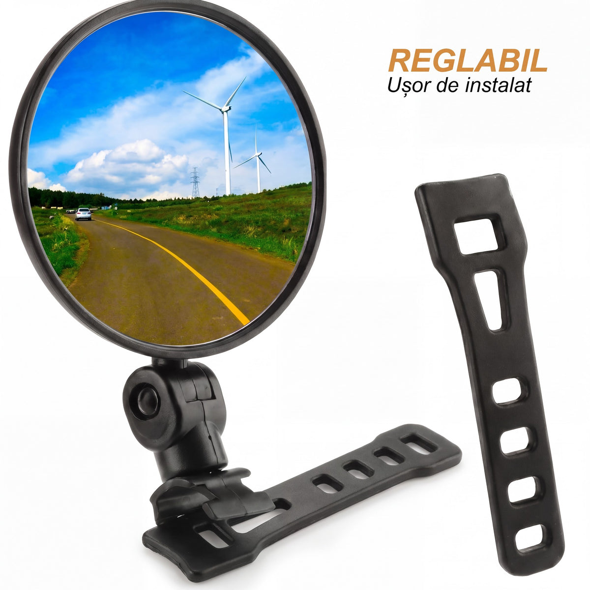 Oglinzi Retrovizoare Reglabile Rotative pentru Biciclete - Îmbunătățește Siguranța și Vizibilitatea pe Drum
