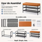 Bancă cu Spațiu de Depozitare pentru Încălțăminte