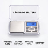Cântar Bijuterii Digital Portabil cu Afișaj LCD