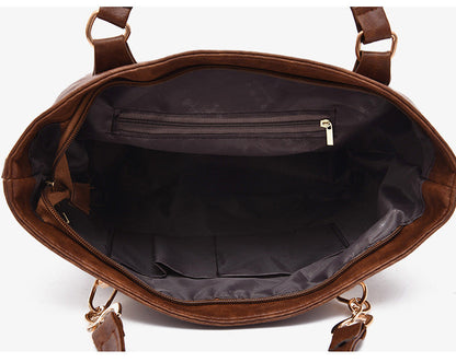 Set 6 Genti din Piele Ecologica, Model Texturat, Negru