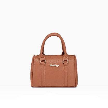 Set 6 Genti din Piele Ecologica, Model Granulat, Cognac