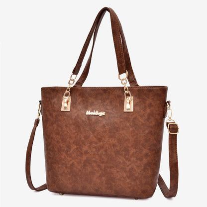 Set 6 Genti din Piele Ecologica, Model Texturat, Negru