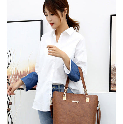 Set 6 Genti din Piele Ecologica, Model Texturat, Rosu