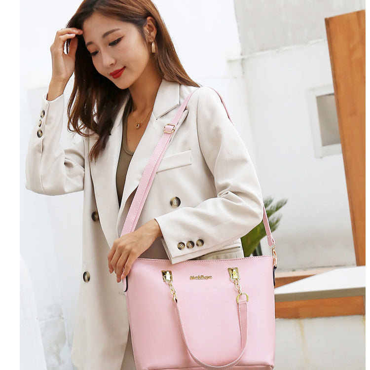 Set 6 Genti din Piele Ecologica, Model Lucios, Negru