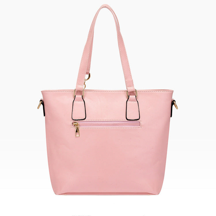 Set 6 Genti din Piele Ecologica, Model Lucios, Roz-pal