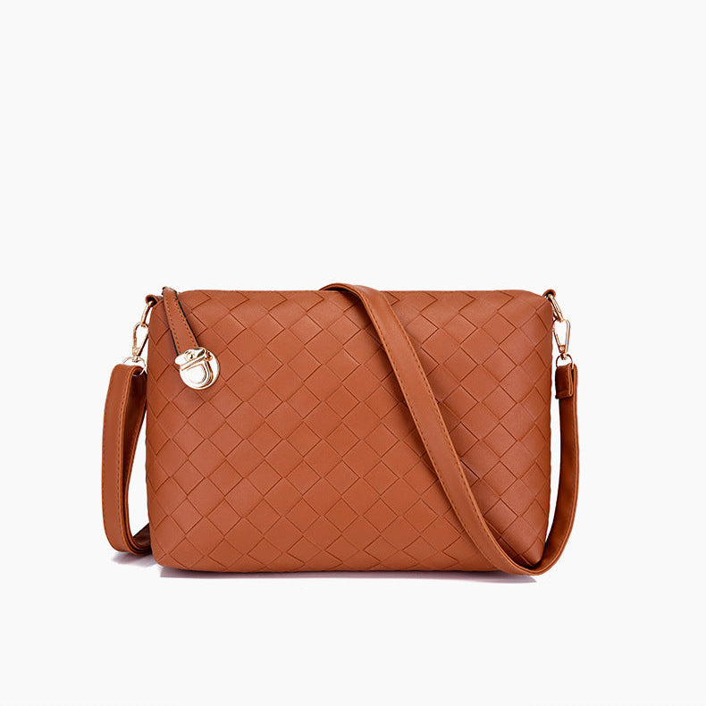 Set 6 Genti din Piele Ecologica, Model Impletit, Visiniu