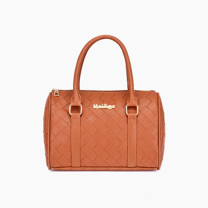 Set 6 Genti din Piele Ecologica, Model Impletit, Visiniu