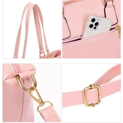 Set 6 Genti din Piele Ecologica, Model Lucios, Rosu