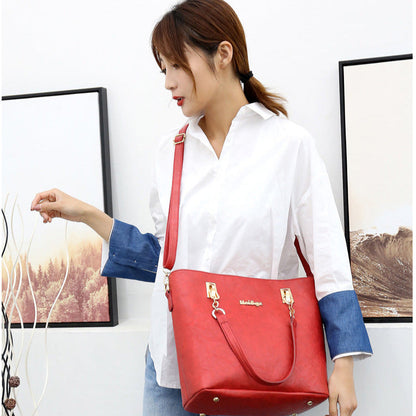 Set 6 Genti din Piele Ecologica, Model Texturat, Negru