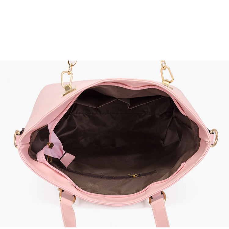 Set 6 Genti din Piele Ecologica, Model Lucios, Negru