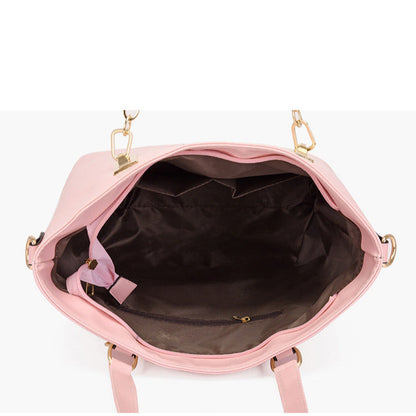 Set 6 Genti din Piele Ecologica, Model Lucios, Roz-pal