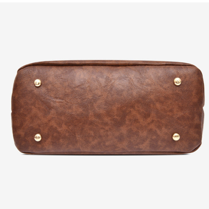 Set 6 Genti din Piele Ecologica, Model Texturat, Negru