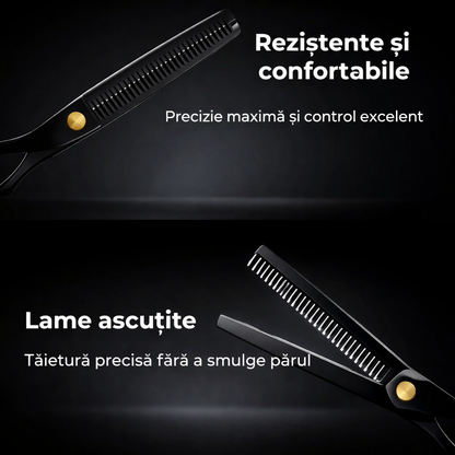 Foarfece Profesionale de Tuns și Filat - Set de 11 piese