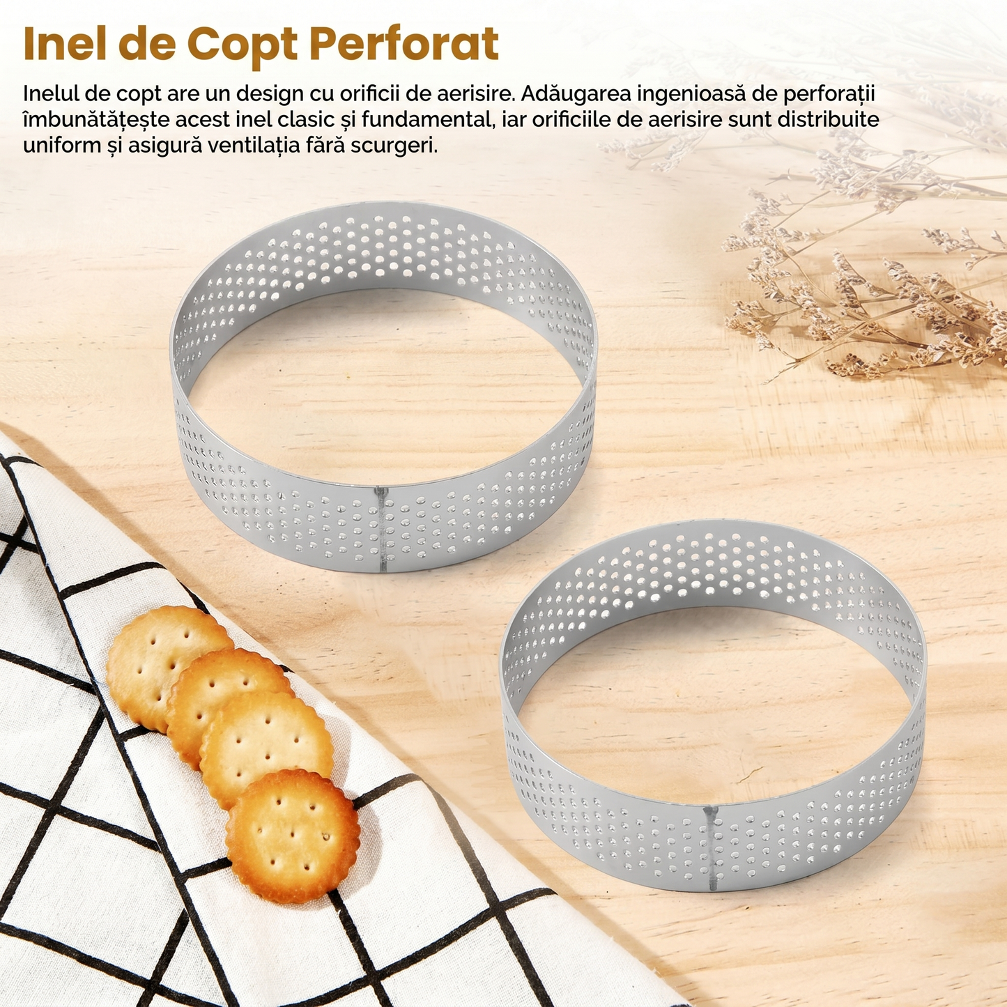 Set 10 Forme pentru Prajituri și Tartă din Oțel Inoxidabil