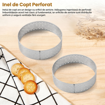 Set 10 Forme pentru Prajituri și Tartă din Oțel Inoxidabil