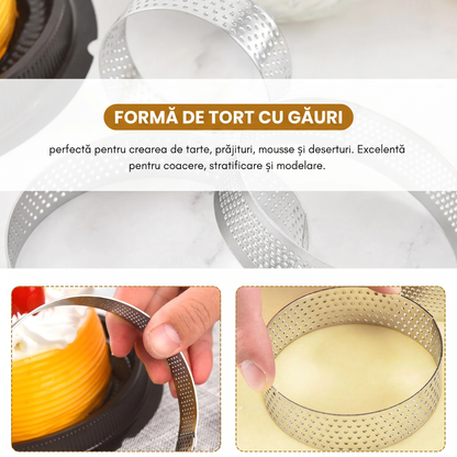 Set 10 Forme pentru Prajituri și Tartă din Oțel Inoxidabil