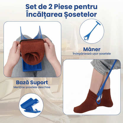 Ajutor pentru Șosete pentru Vârstnici, Femei Însărcinate și Persoane cu Dizabilități, cu Bază de Sprijin