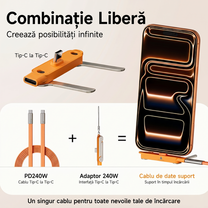 Adaptor Type-C cu Suport Rotativ 360°