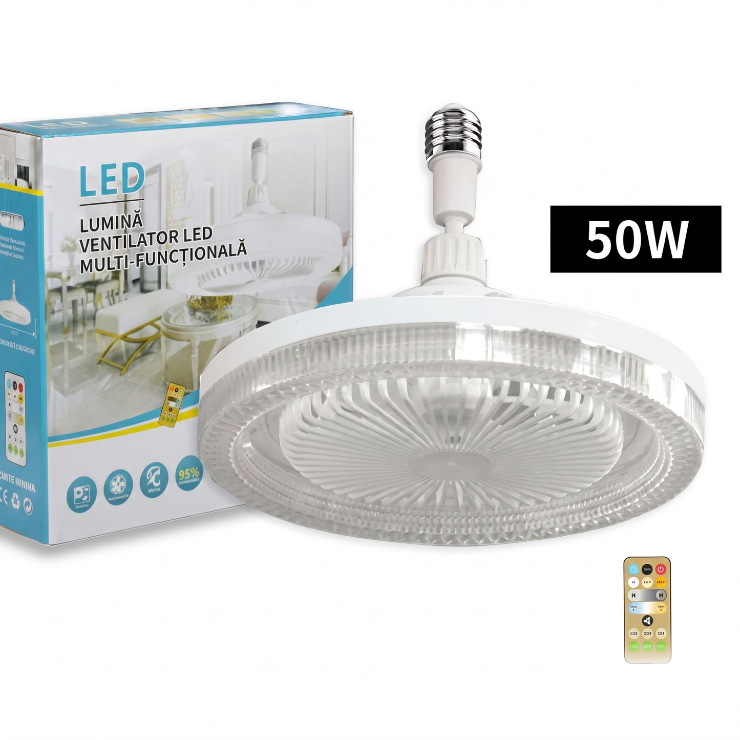 Lampă LED cu Ventilator