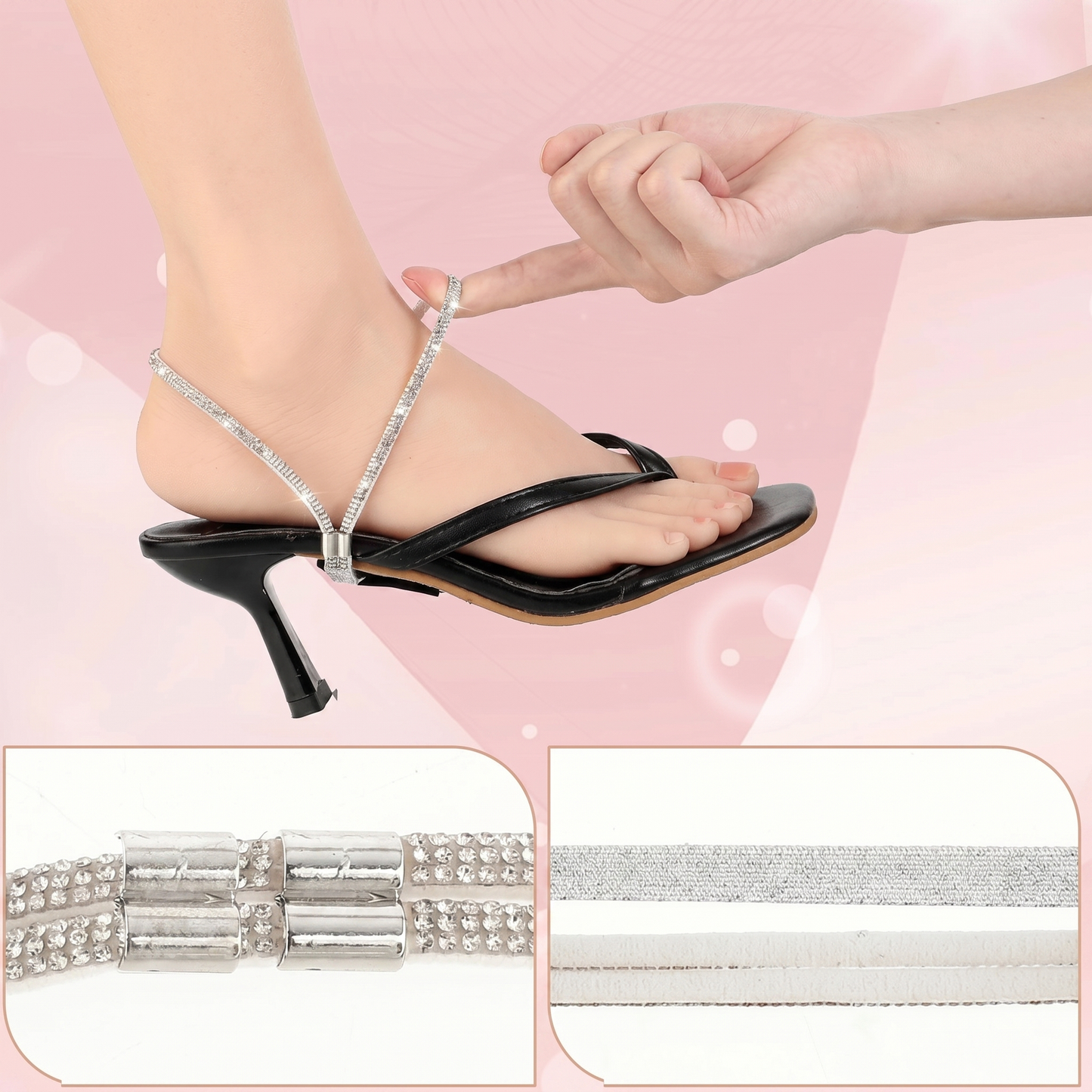 Set Curele Elastice pentru Pantofi cu Toc