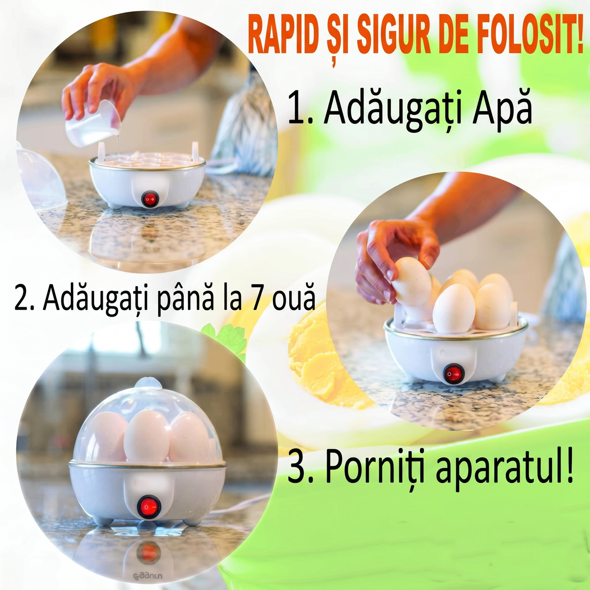 Oală Magică cu Fierbător și Feliator pentru Ouă