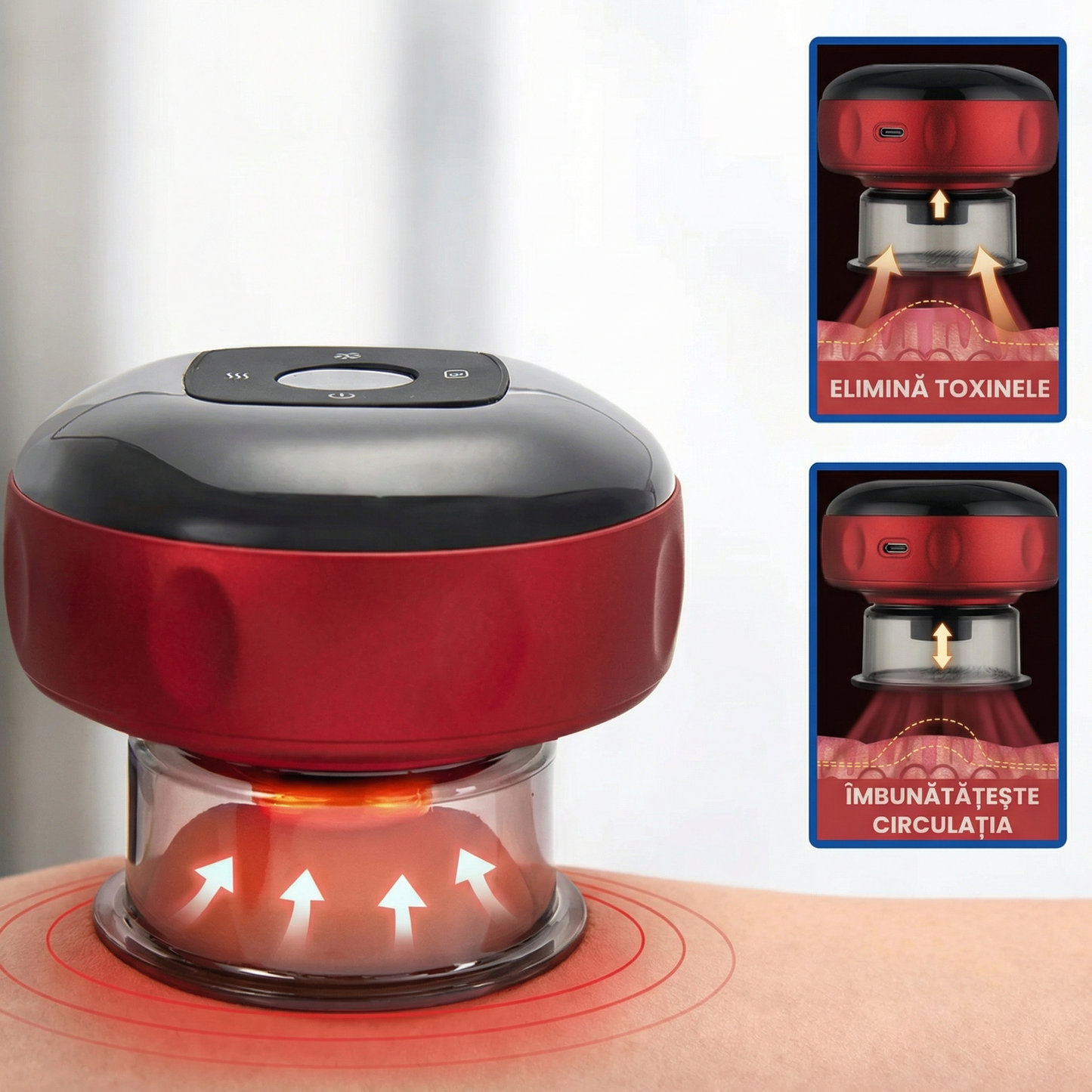 Aparat Electric cu Ventuze pentru Masaj