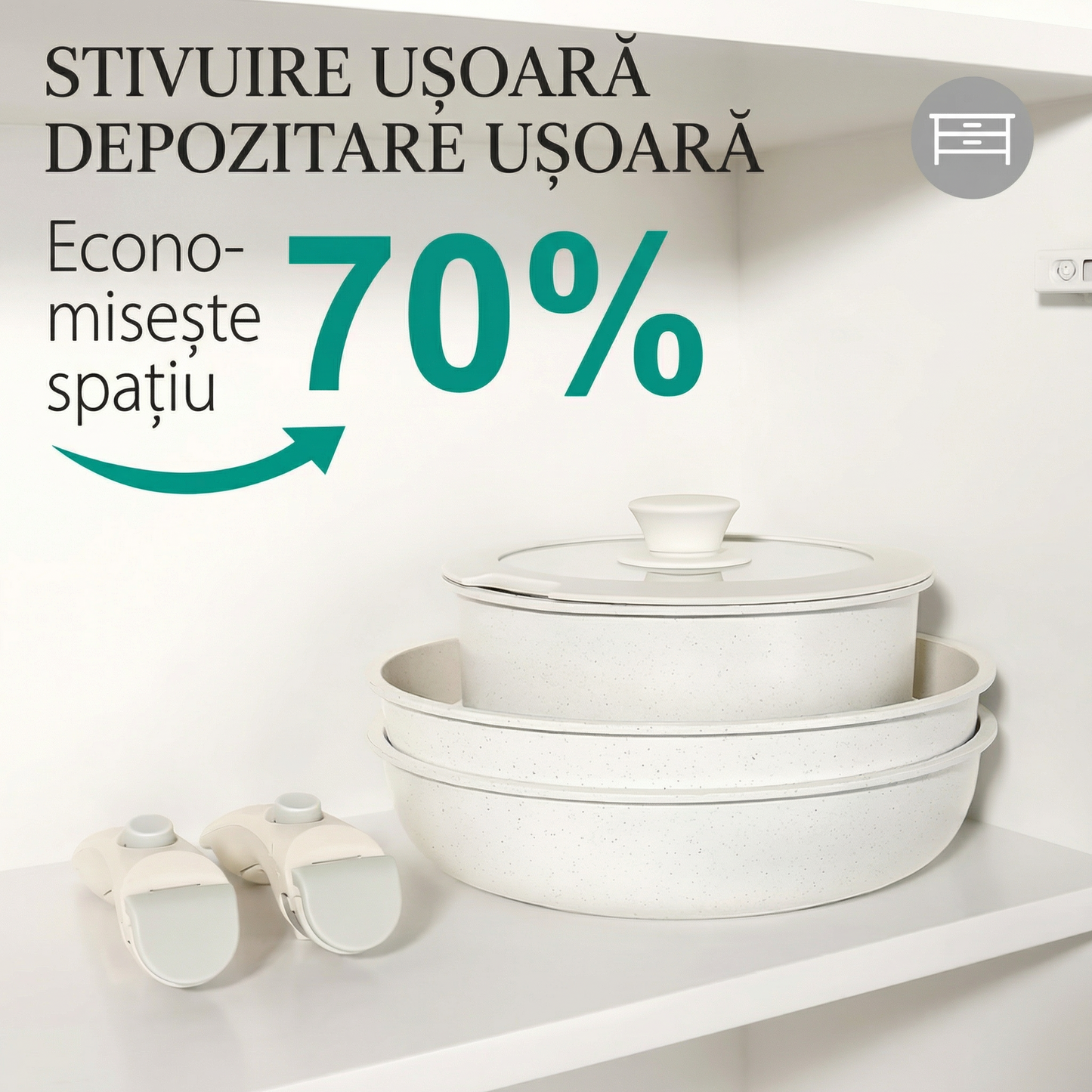 Set de Vase de Gătit 9 Piese