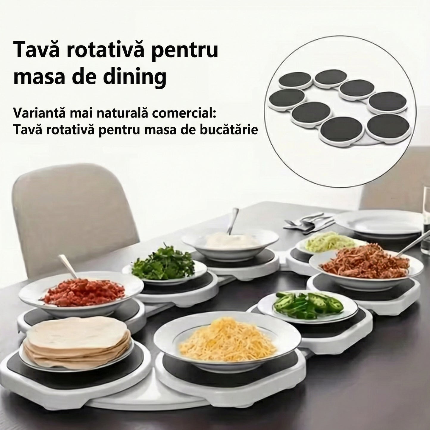 Platou Rotativ Extensibil pentru Masă