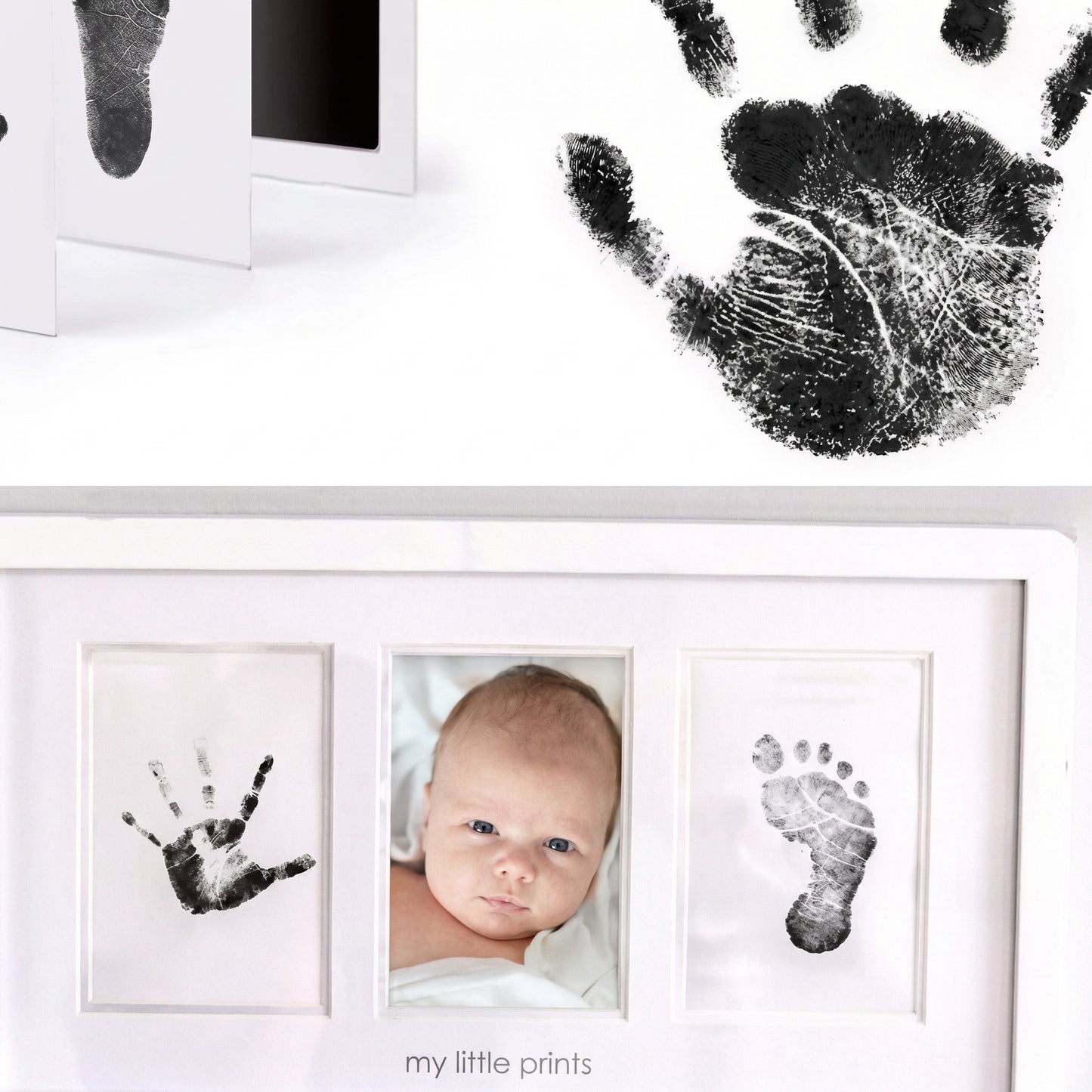 Set Amprente Bebeluș Premium – Ramă Foto + Ink Pad Fără