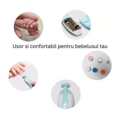 Pilă Electrică cu LED de Unghii cu 6 Capete pentru Nou
