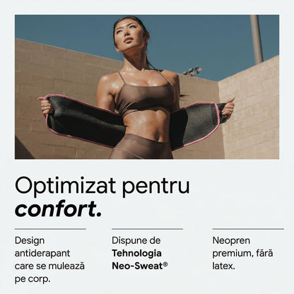 Centură de Talie cu Căptușeală din Folie, Curea Reglabilă pentru Fitness și Modelarea Corpului